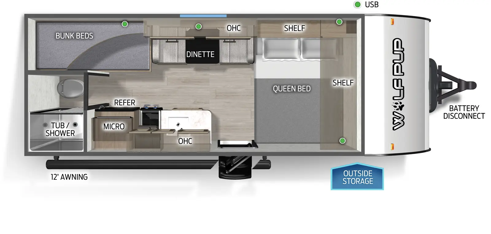 2025 Forest River 2025 Forest River Cherokee Wolf Pup - thumbnail 2